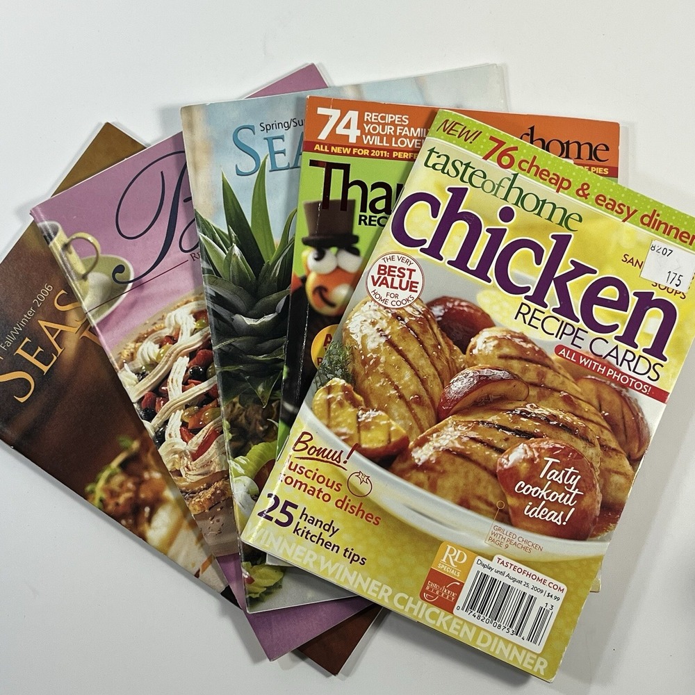 Cookbook Lot Pampered Chef Taste of Home Recipes Fall Seasons Best Thanksgiving
